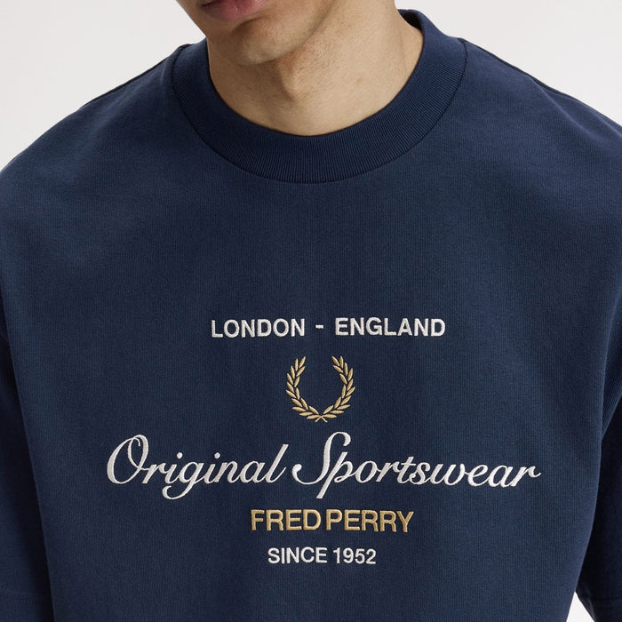 Fred Perry - Original Sportswear T-Shirt in Tennis Blue - Nigel Clare