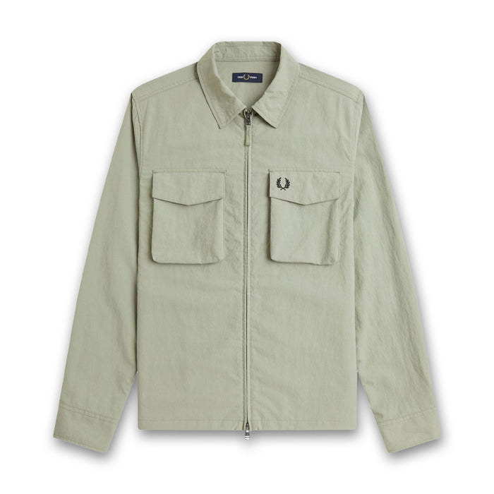 Fred Perry - Ripstop Pocket Overshirt in Seagrass - Nigel Clare