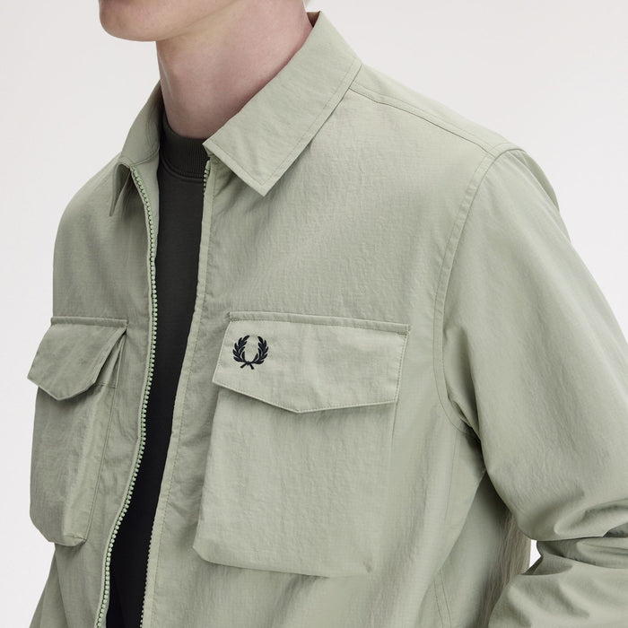 Fred Perry - Ripstop Pocket Overshirt in Seagrass - Nigel Clare