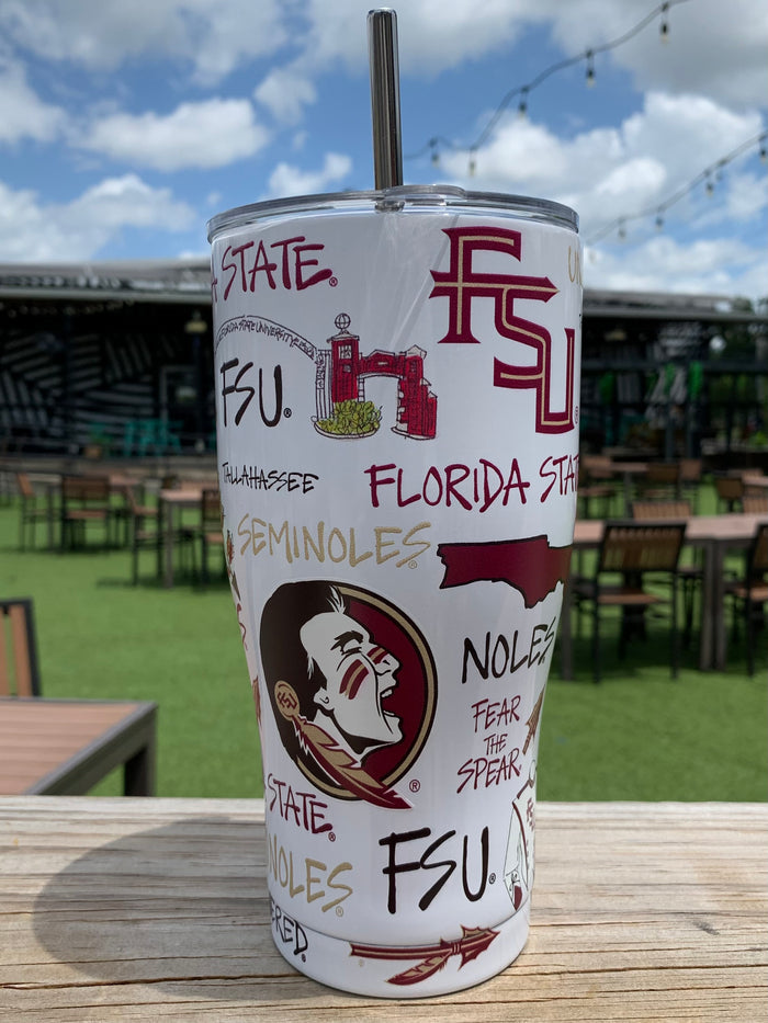 FSU Collage Art Drinkware