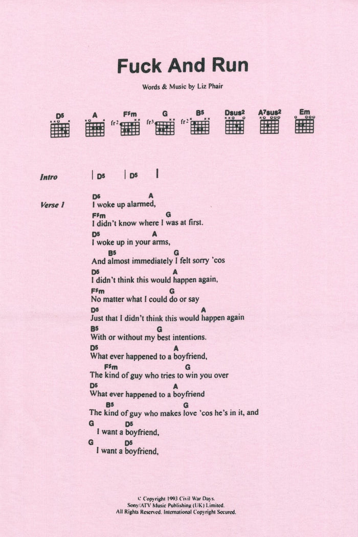 FUCK AND RUN Tee - Pink / Paper & Ink Cotton Club