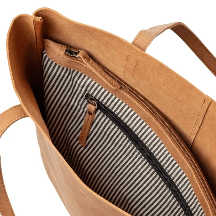 Georgia Leather Tote Bag – Structured 13-Inch Laptop Work Tote