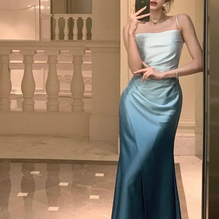 Sweet Gradient Long Dress fashionnsio
