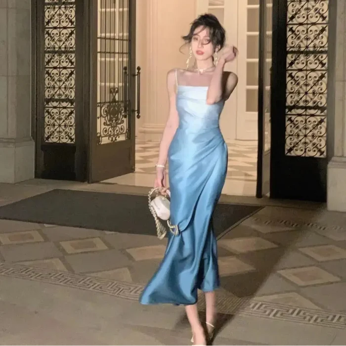 Sweet Gradient Long Dress fashionnsio