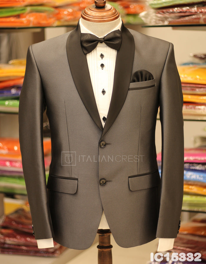 Grey 2-Piece Tuxedo Suit