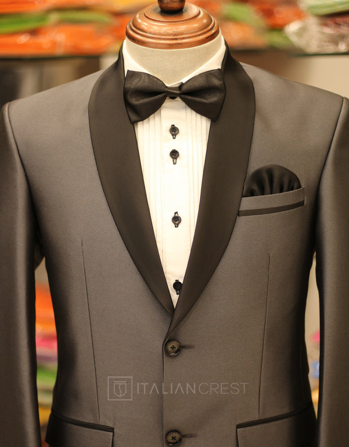 Grey 2-Piece Tuxedo Suit