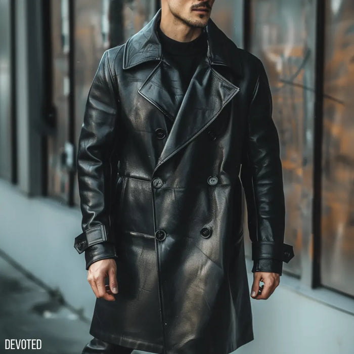 Hagrid Long Coat Black - Nappa Leather