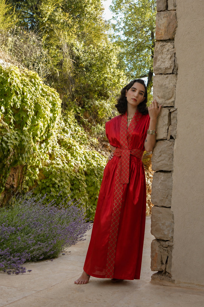 Hala Silk Red Dress