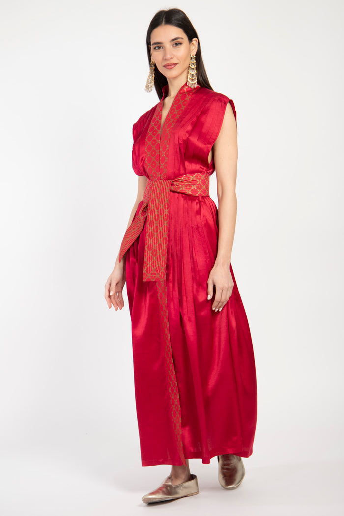 Hala Silk Red Dress