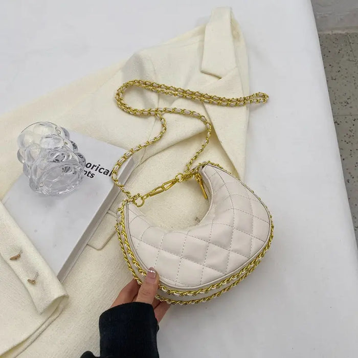 Half Moon Chain Sling Bags fashionnsio