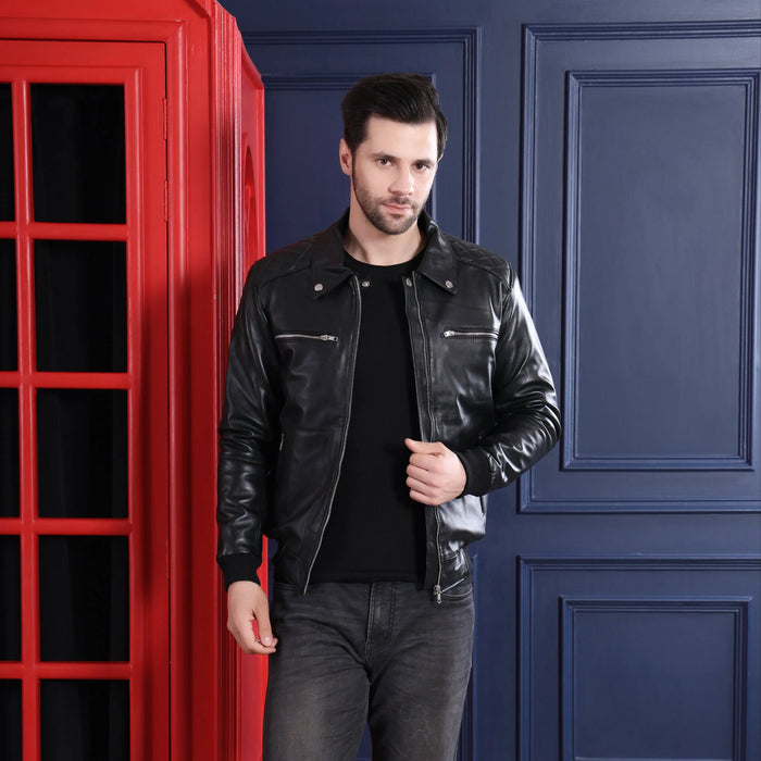 Hawk Jacket Black - Nappa Leather