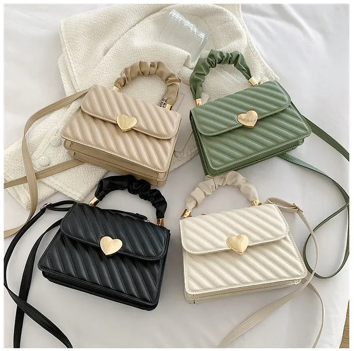 Stripes Heart Handbags/Sling Bags fashionnsio