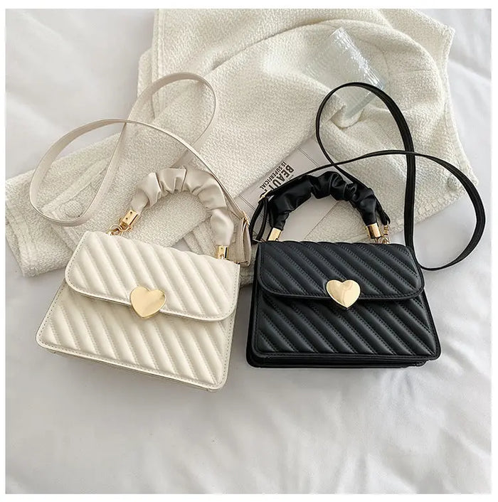 Stripes Heart Handbags/Sling Bags fashionnsio