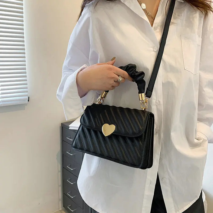 Stripes Heart Handbags/Sling Bags fashionnsio