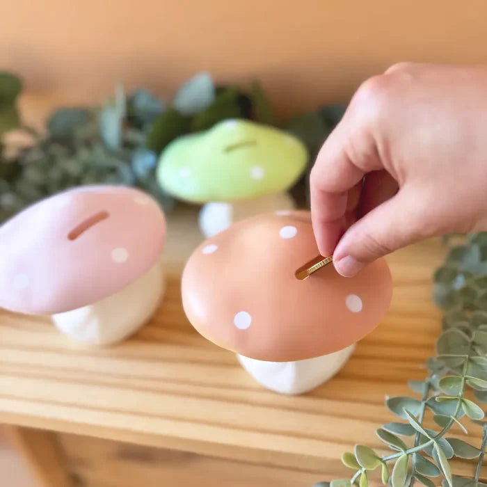 Heico Egmont Money Box Saving Bank Mushroom Terracotta