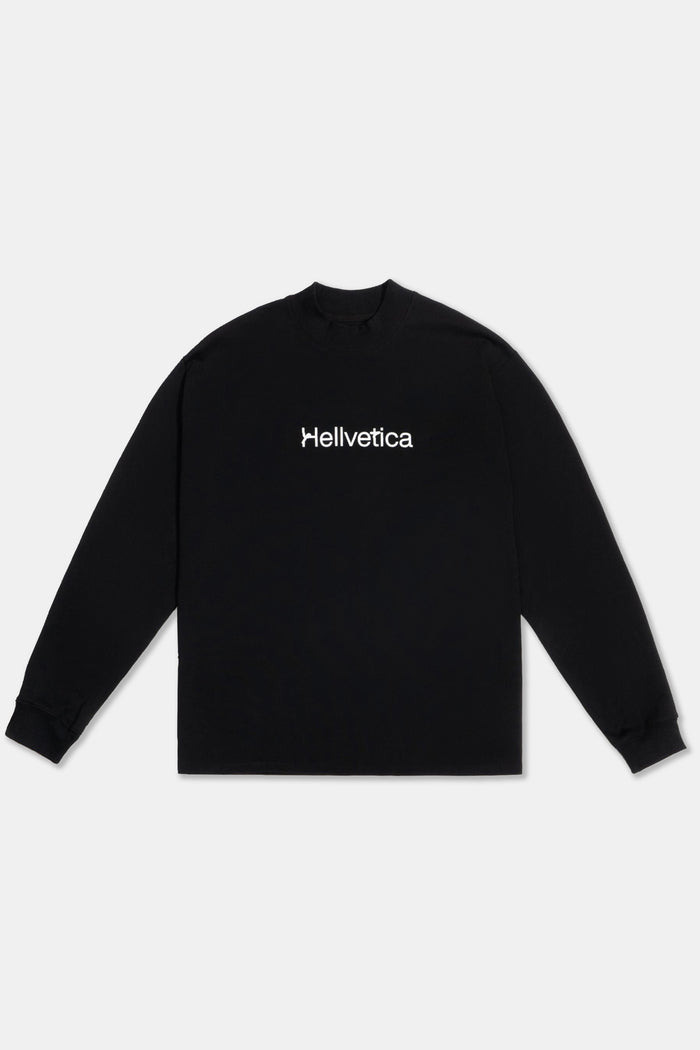 Hellvetica Black Cotton Long-sleeve / samepaper
