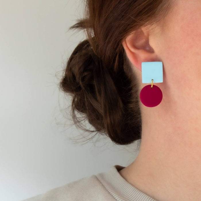 Hiro Red Robins Egg Earrings