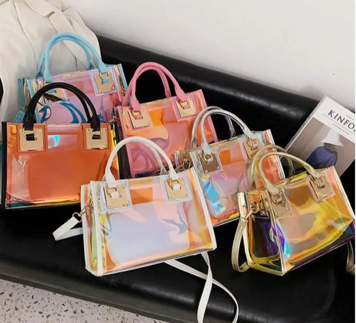 Holographic Transparent Tote Bags fashionnsio