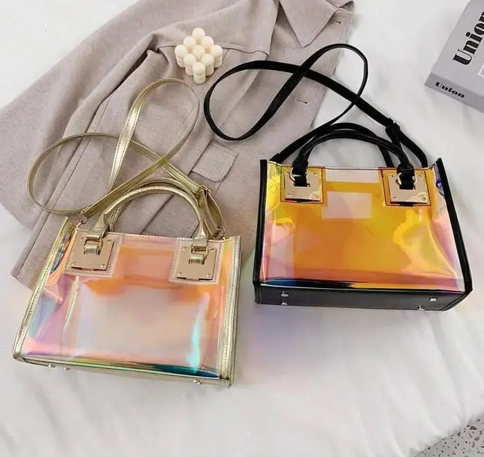 Holographic Transparent Tote Bags fashionnsio