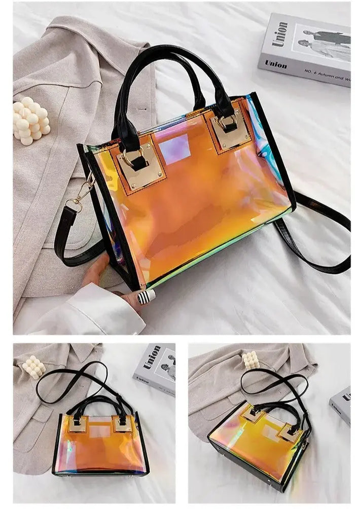 Holographic Transparent Tote Bags fashionnsio