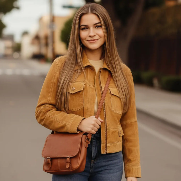 Honey Jacket Tan - Nappa Suede