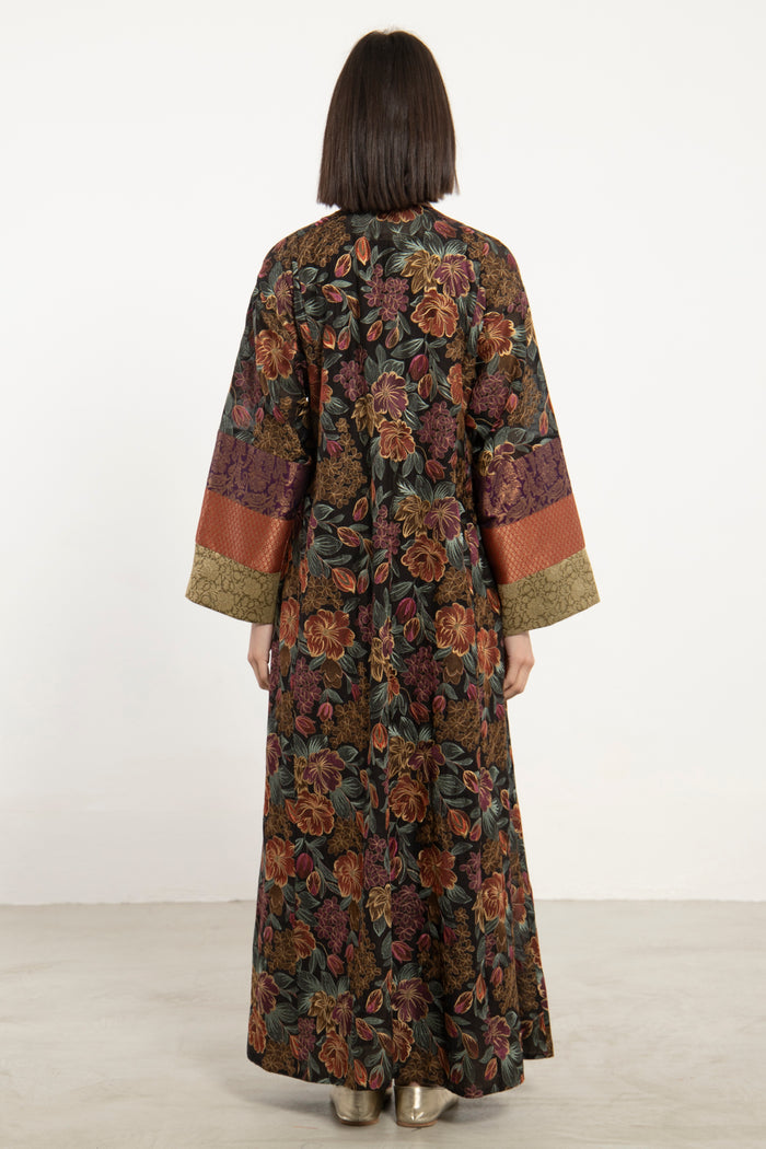 Husna Silk Multicolor Abaya