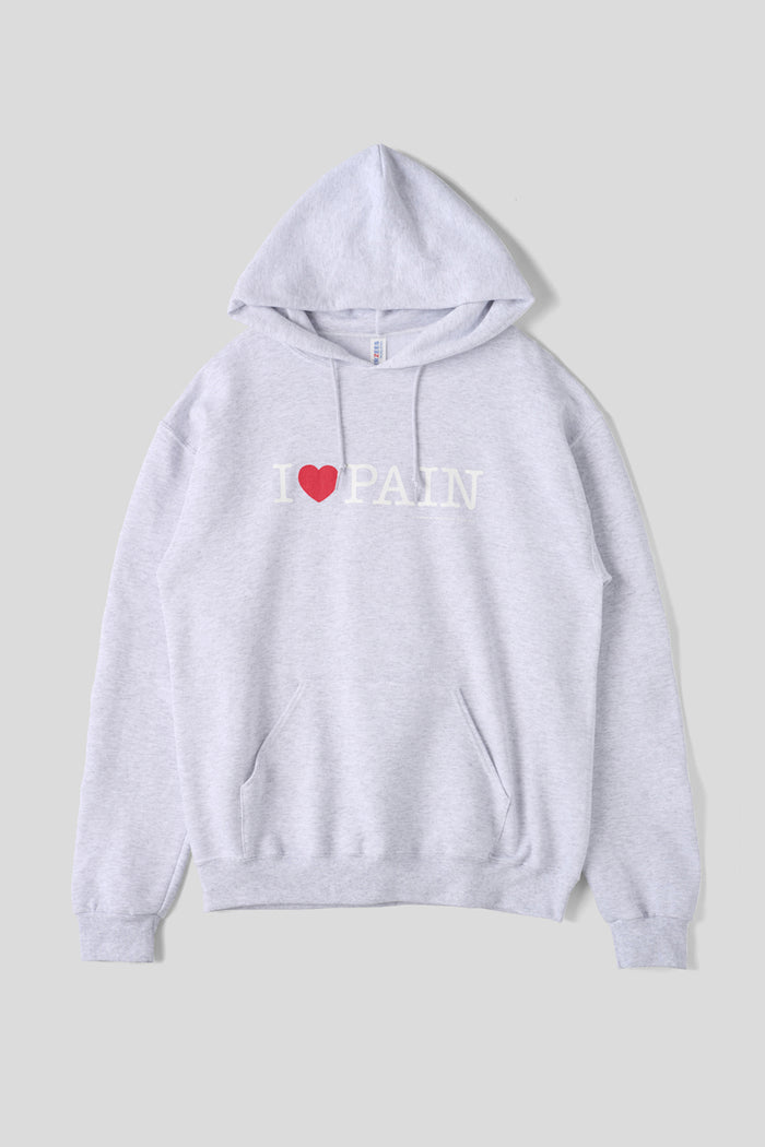 I ♡ PAIN Hoodie Ash Gray / Paper &amp; Ink Cotton Club