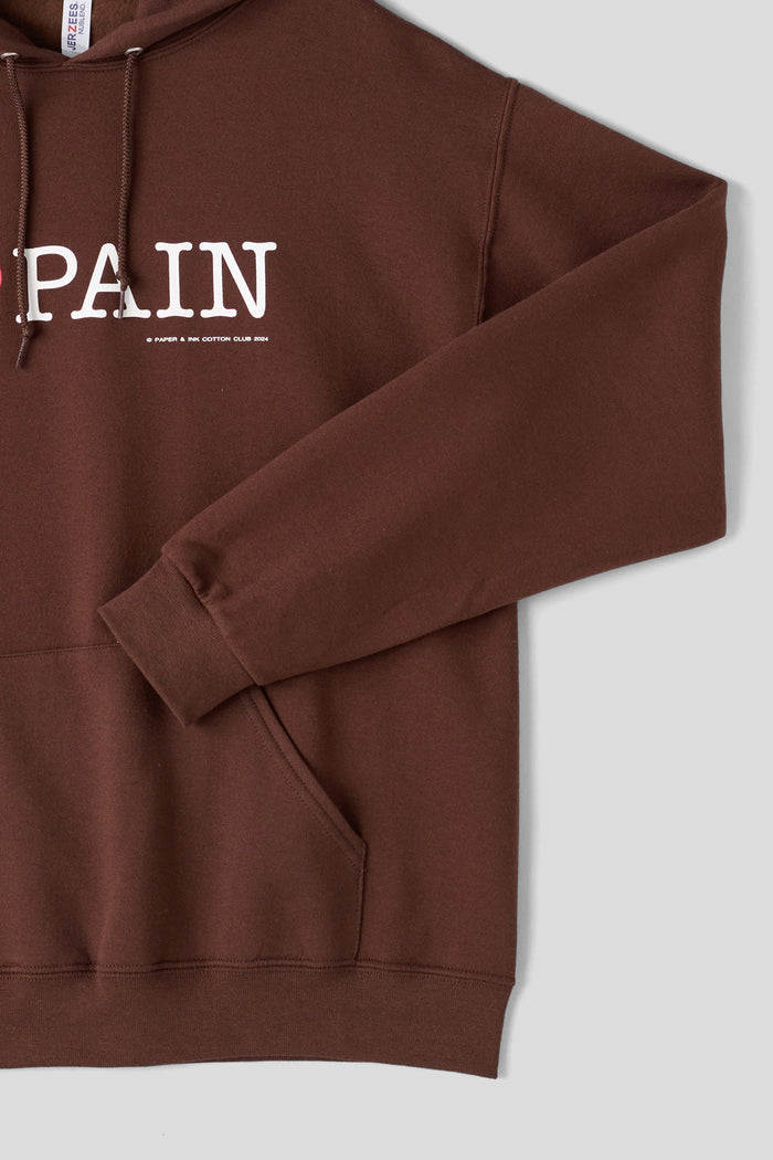 I ♡ PAIN Hoodie Brown / Paper &amp; Ink Cotton Club