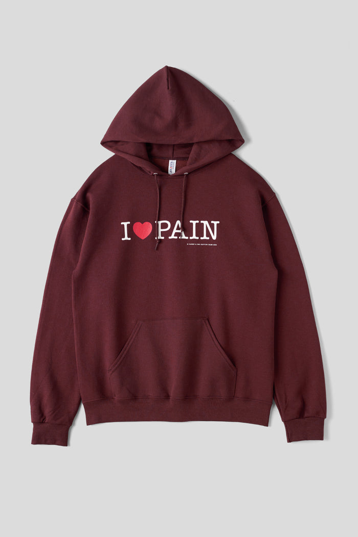 I ♡ PAIN Hoodie Burgundy / Paper &amp; Ink Cotton Club