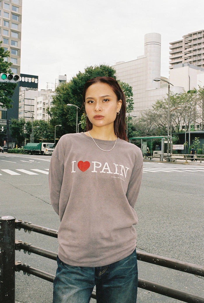 I ♡ PAIN Sun-faded Long Sleeve Tee