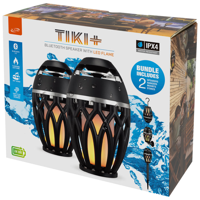 iLive™ Tiki & Bluetooth Speakers with LED Flame
