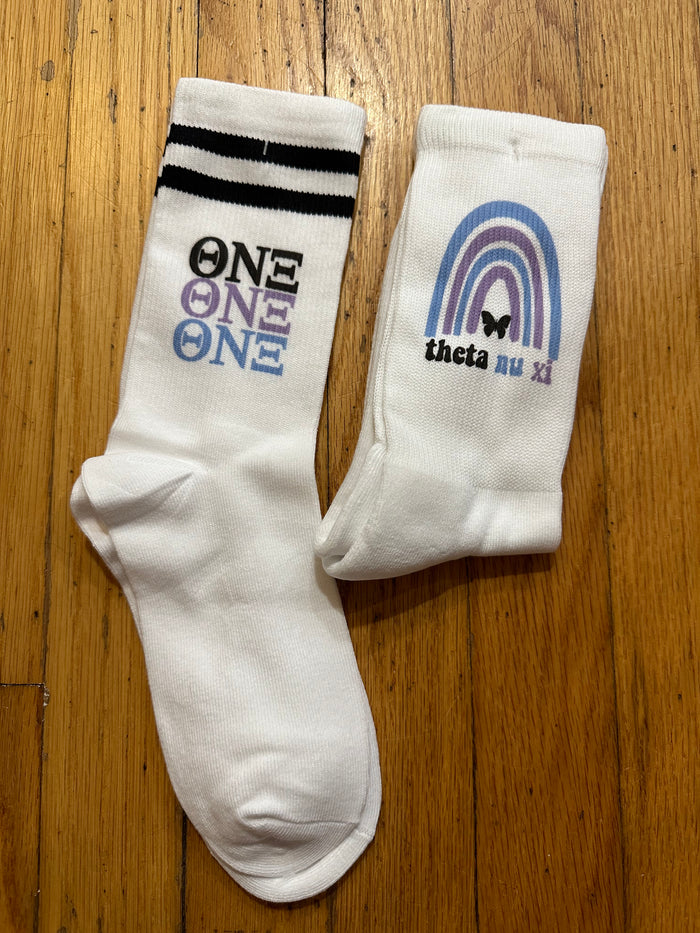 Theta Nu Xi Crew Socks (2 Styles)