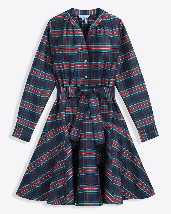 Imogen Mini Shirtdress in Taffeta