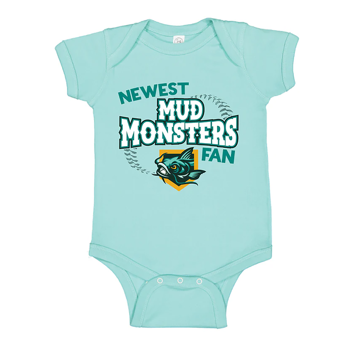 Infant Onesie-Newest Mud Monsters Fan- Chill Blue