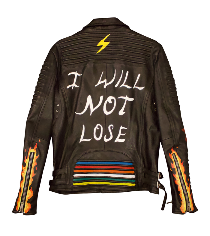 IWNL Hand Painted Leather Jacket