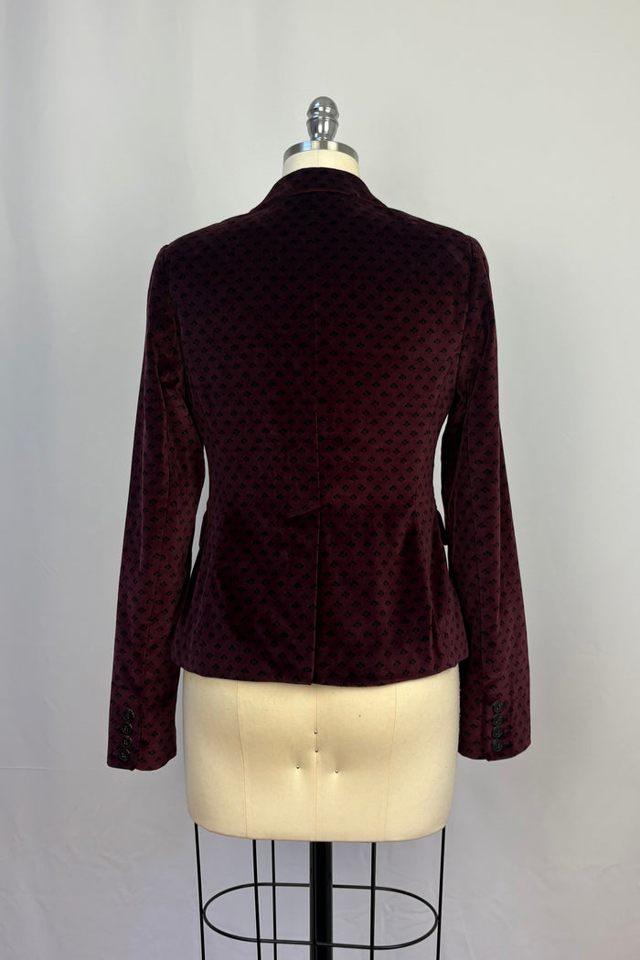 Jack Wills Mulburberry tones Velvet print Blazer