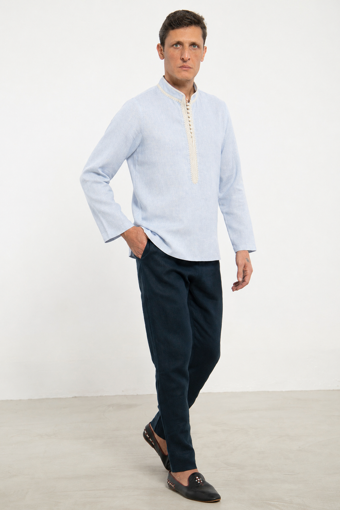 Jawad Linen Light Blue Shirt