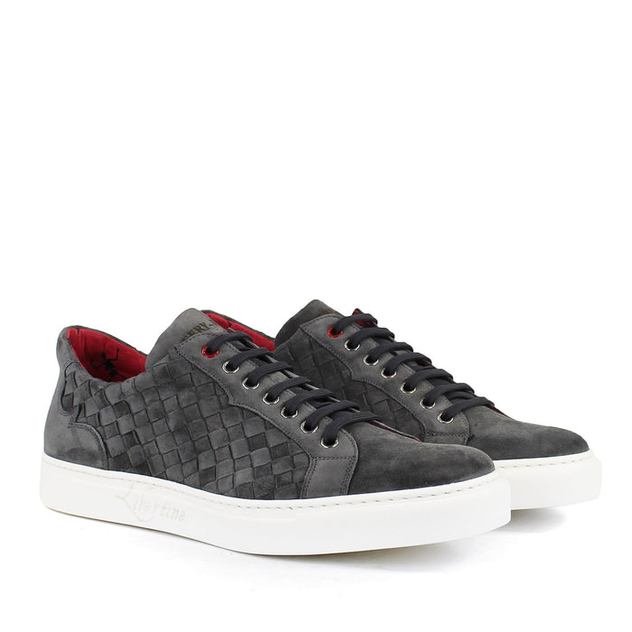 Jeffery West - Apolo Suede Leather Trainers in Grey - Nigel Clare