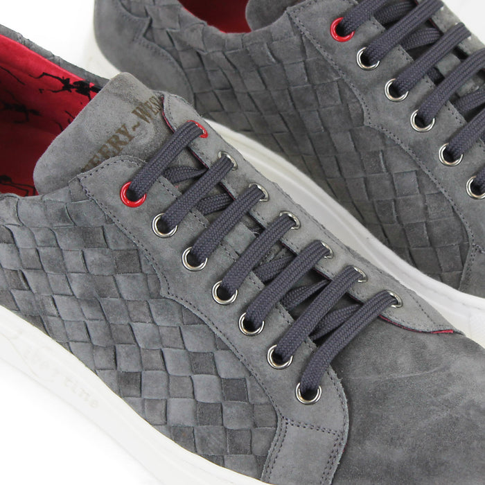 Jeffery West - Apolo Suede Leather Trainers in Grey - Nigel Clare
