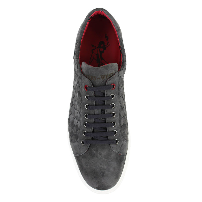 Jeffery West - Apolo Suede Leather Trainers in Grey - Nigel Clare