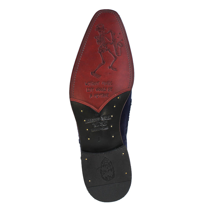 Jeffery West - Soprano Velour Tassel Loafers in Navy - Nigel Clare