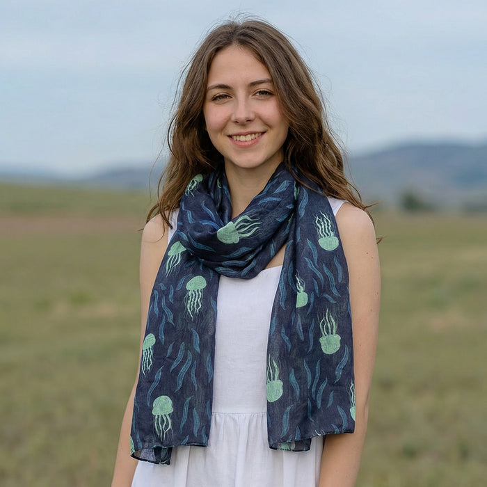 Jemima the Jellyfish Scarf (50x180cm) - Exclusive Design