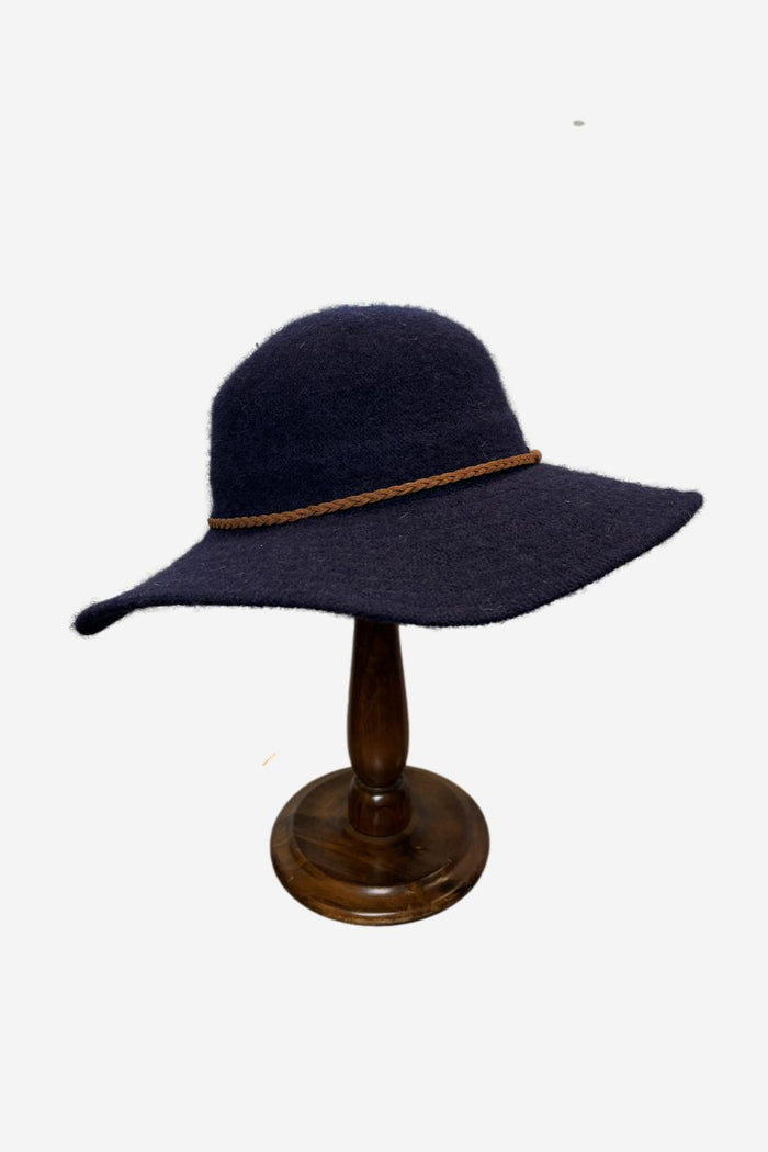 Jendi Navy Wide Rim Floppy Hat image 0