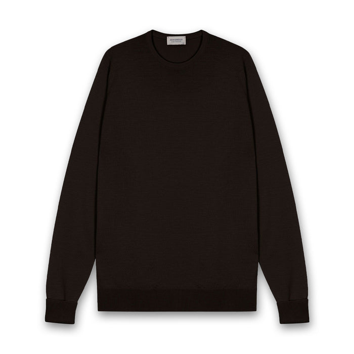 John Smedley - Marcus Crewneck in Faulker Brown - Nigel Clare