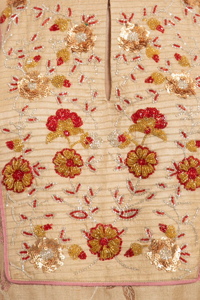 Kawthar Silk Embroidered Pink Gown