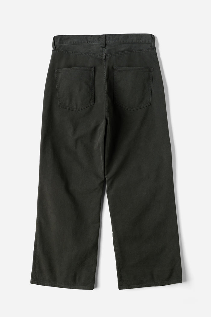 Knee Pleated Baggy Pants - Faded BLK
