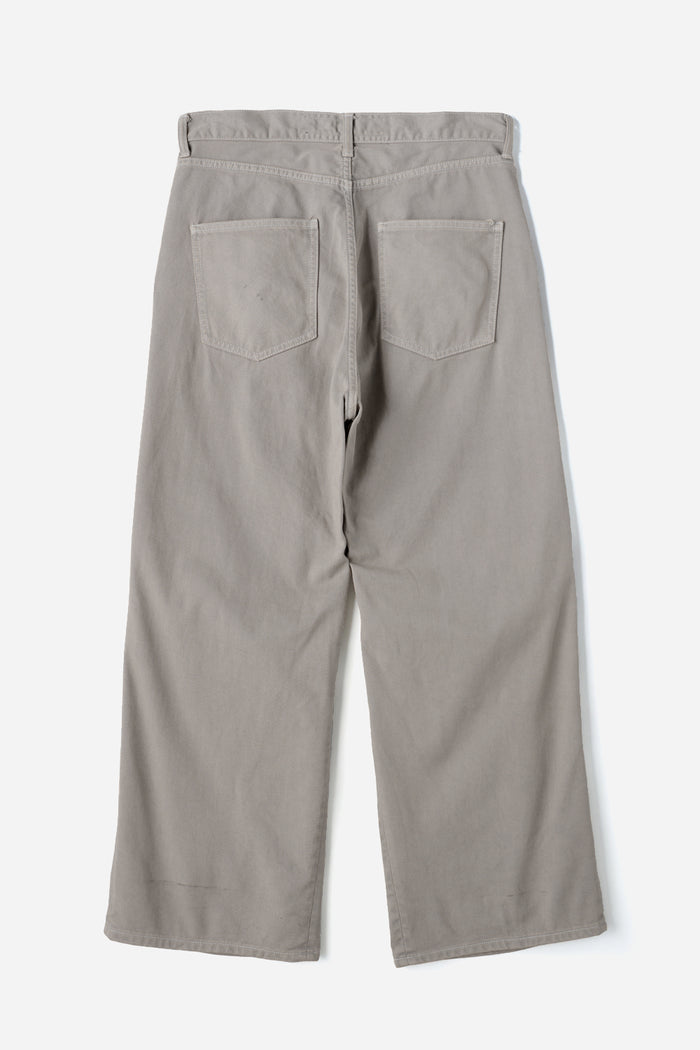 Knee Pleated Baggy Pants - Over-dyed Gray