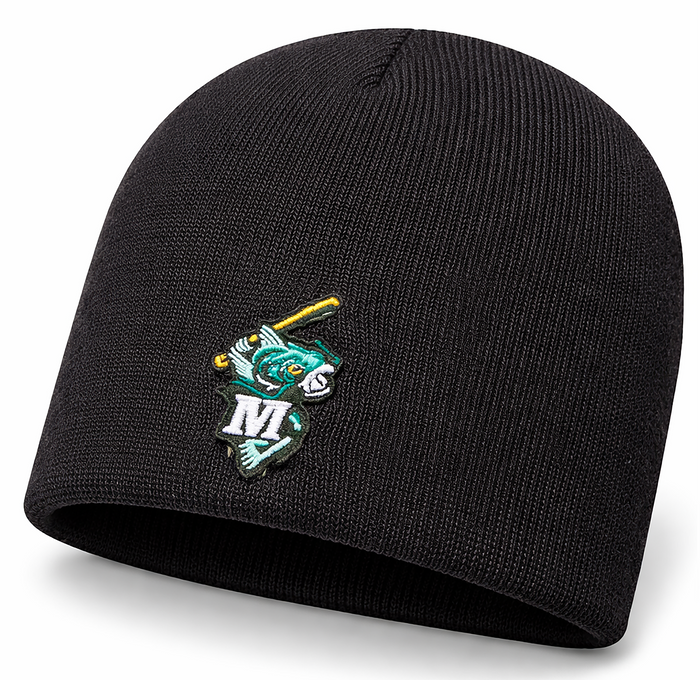 Knit Beanie - Swinging Fish M Icon - Black