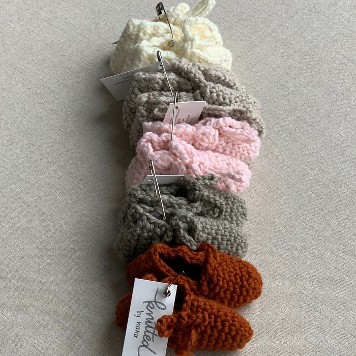 Knitted by Nana - Stella Tie Booties
