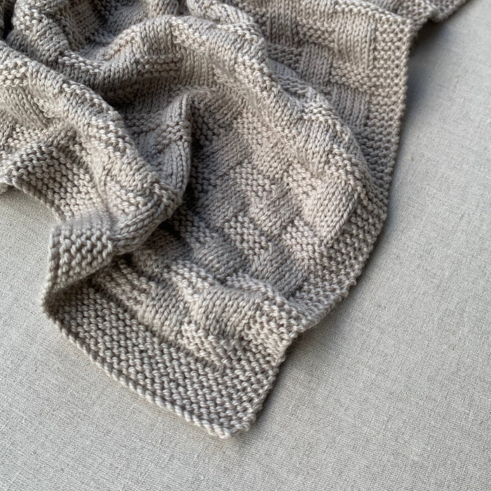 Knitted By Nana Billy Blanket Champagne 650 x 520mm